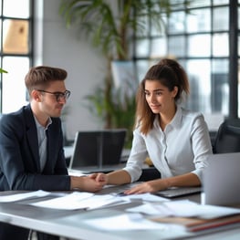 two person in office