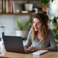 a women working on laptop