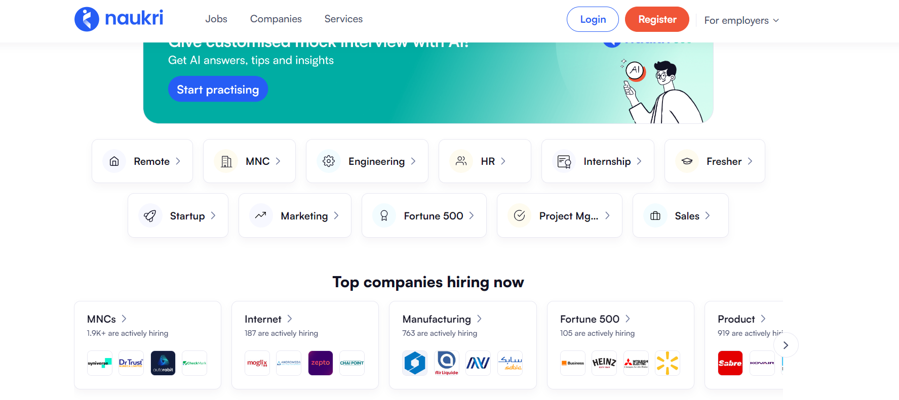 naukri.com dashboard job portal