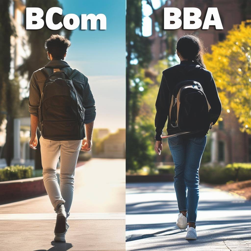 two students walking in the college campus